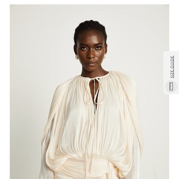 Cream Ruched Smocked Mini Sundress- New - XL - Picture 5 of 11